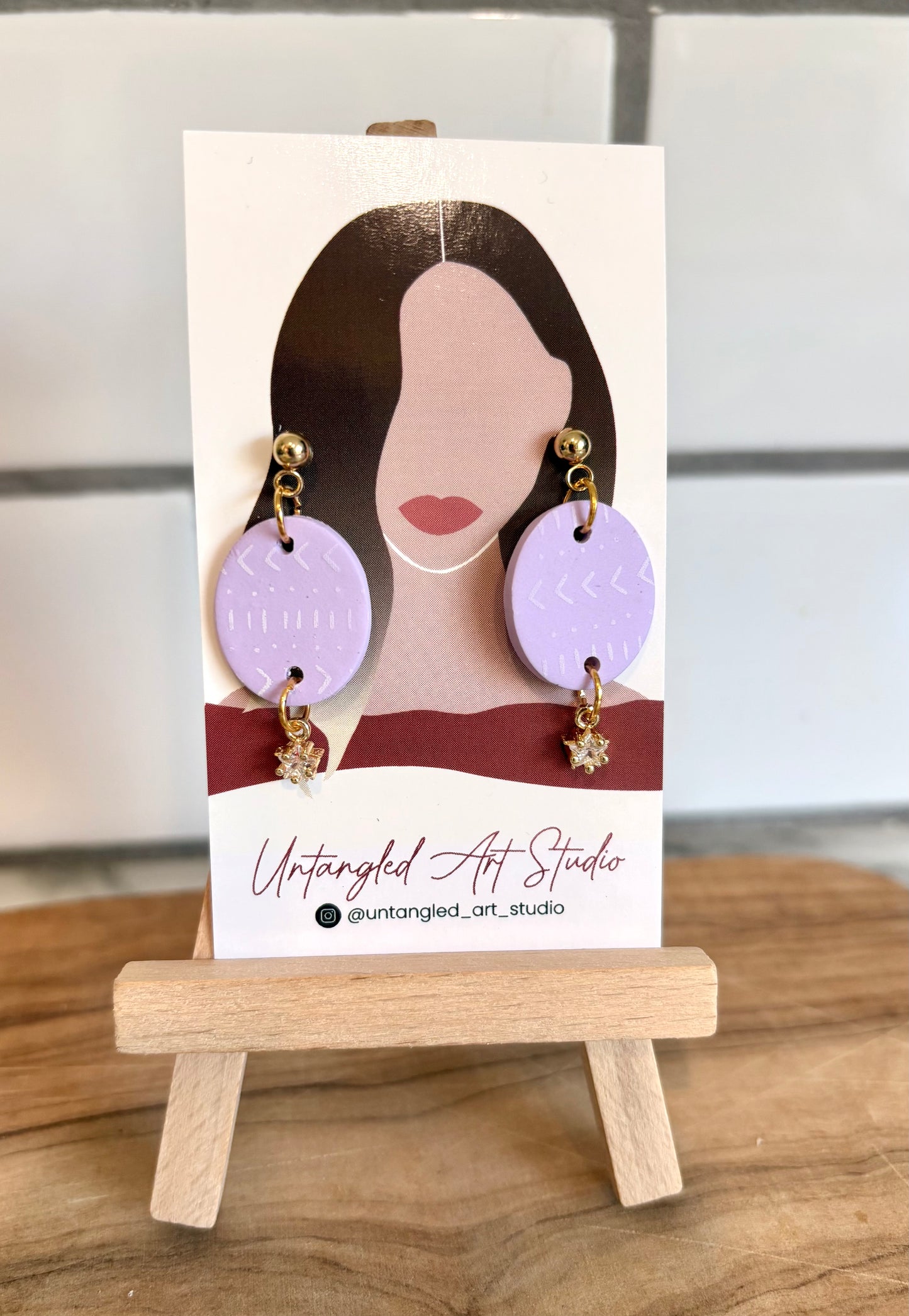 Purple Clay earrings