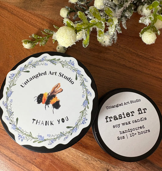 Frasier Fir - Candle and Greeting Card- THANK YOU