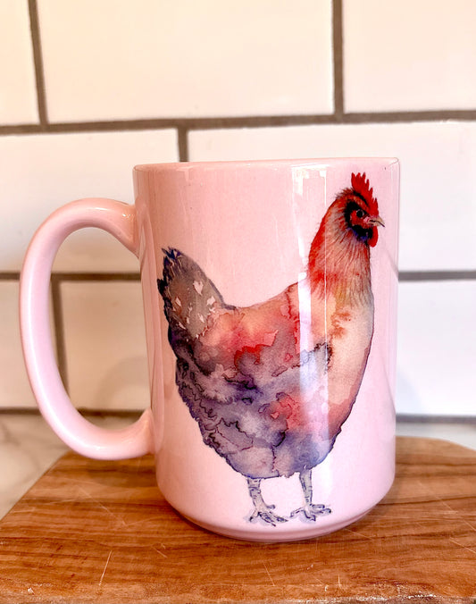 Chicken mug - pink