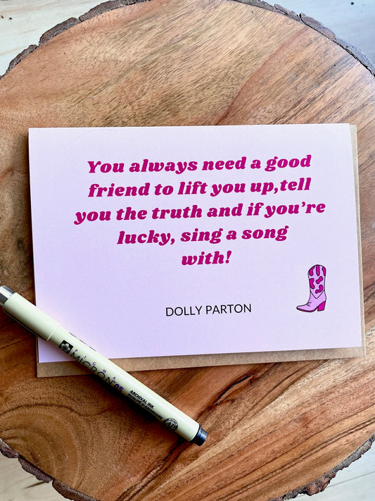 Dolly Parton- Friendship Card