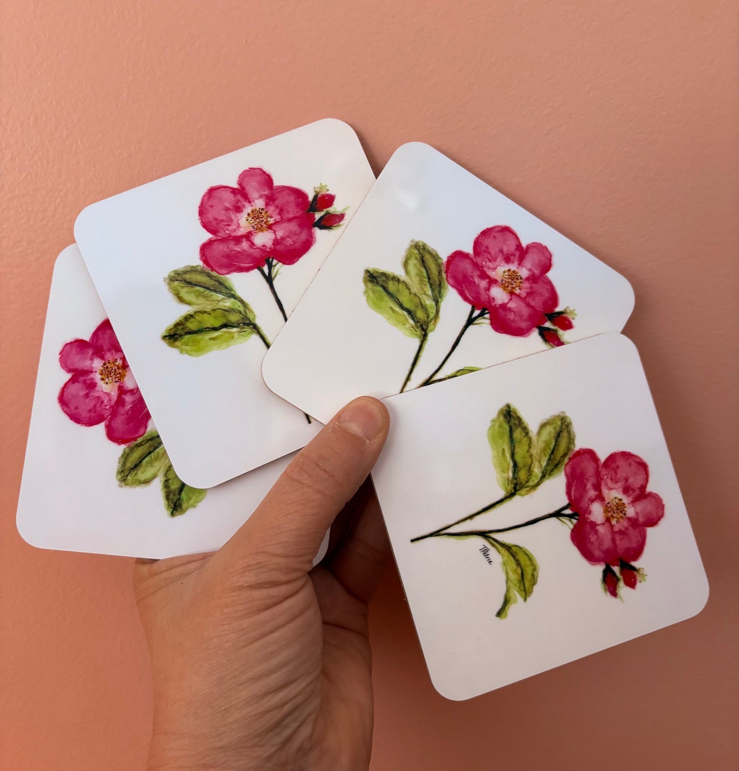 Wild Rose Coasters