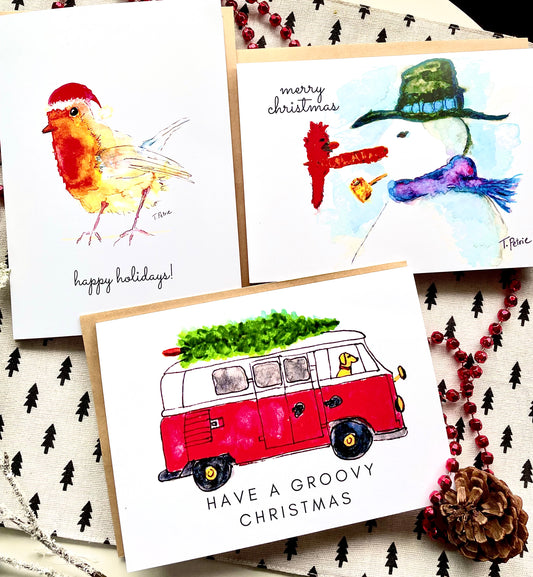 Buy More and Save -Assorted Christmas Card Set, Holiday Cards Pack (Choose your pack size )