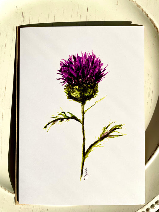 Scottish Thistle Card